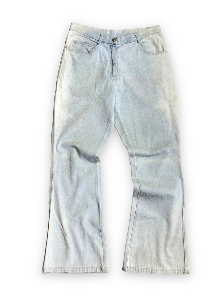 Vintage Mid Waisted Shiny Jeans Women's Medium(38)