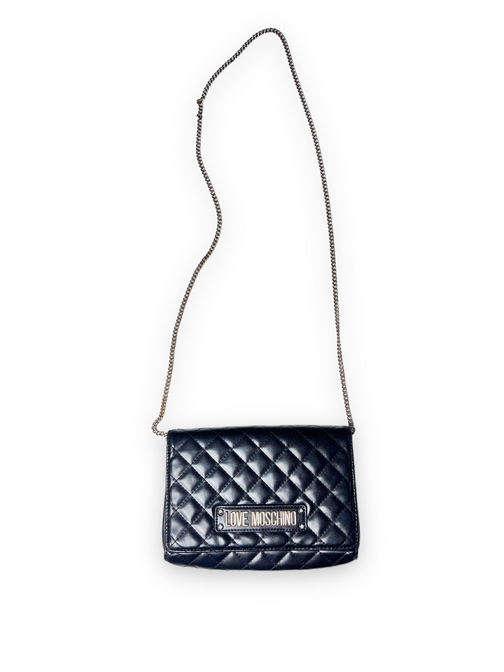 Love Moschino Black Quilted Clutch