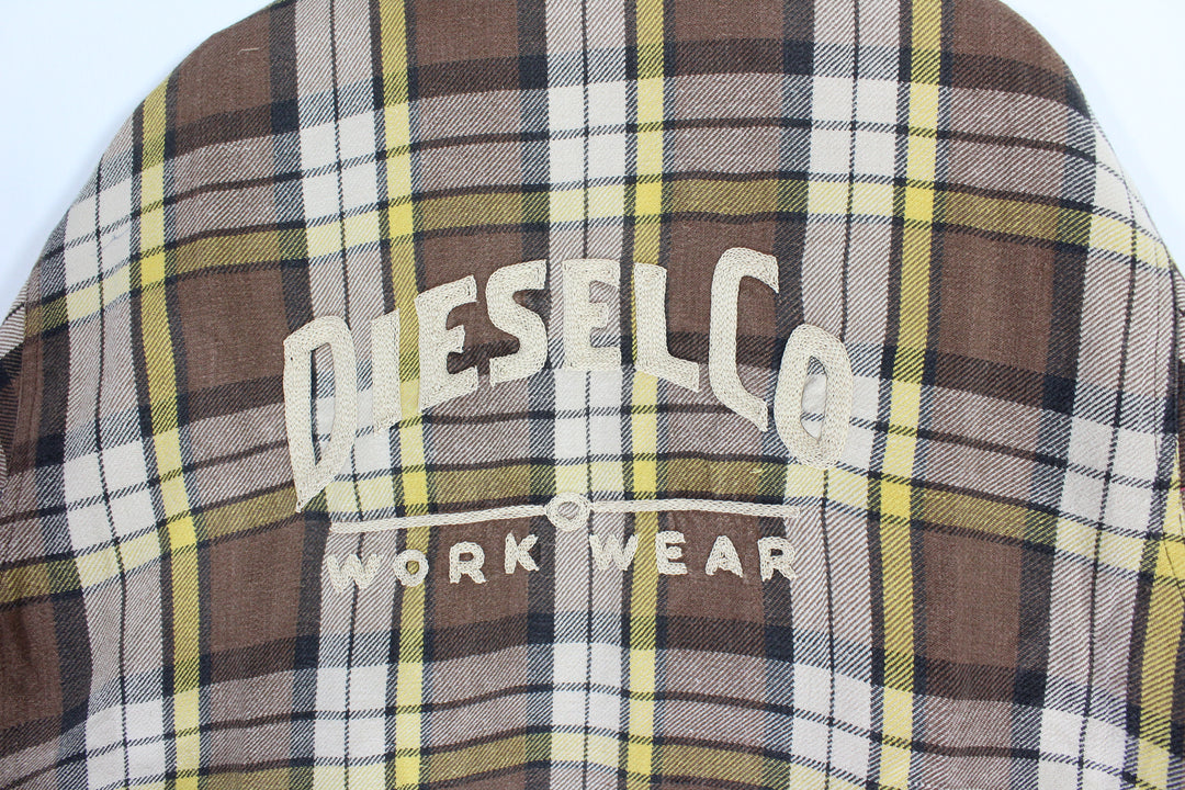 Vintage DIESEL Reversible Tartan Jacket Men's Medium