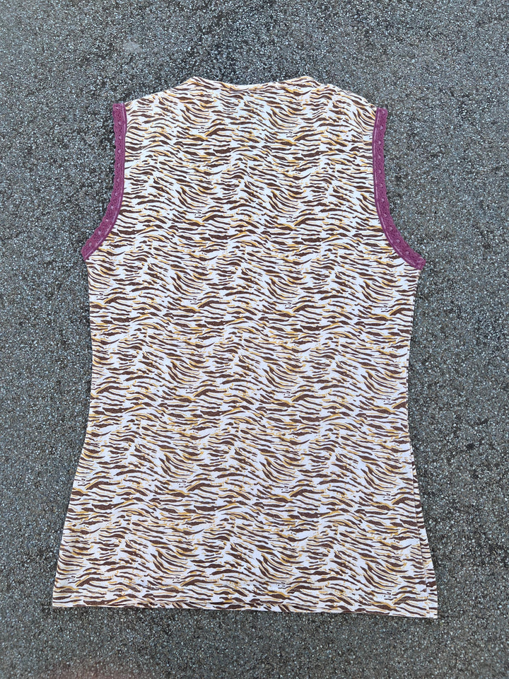 Just Cavalli Tank Top w/ Lace Details Women's Medium