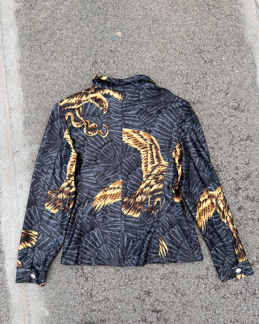 Shiny Cobra Clear Dot Foil Polyester Jacket w/ Shoulder Pads Women's M/L