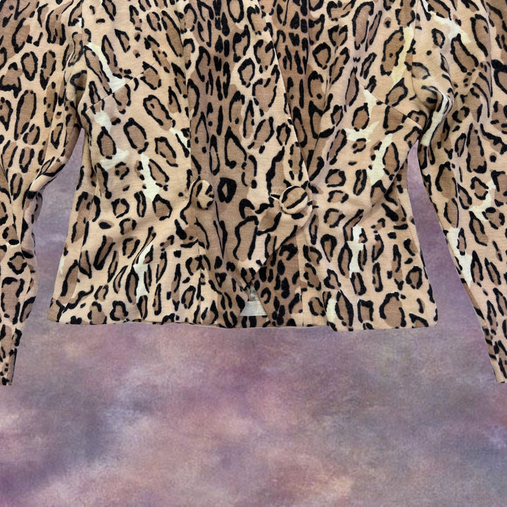Leopard Crop Blazer Women's Medium